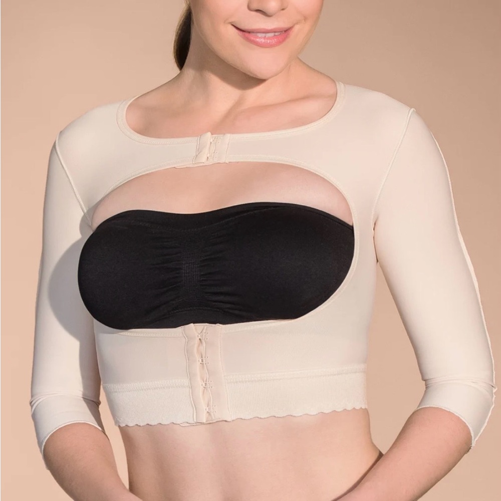 Marena Recovery Open Bust Vest - 3/4Length Sleeves Size M